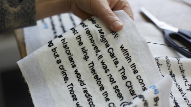 Magna Carta an embroidery Cornelia Parker