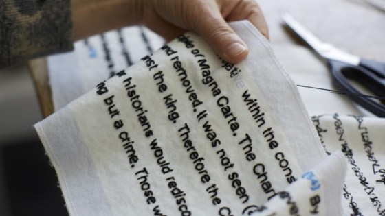 Magna Carta an embroidery Cornelia Parker